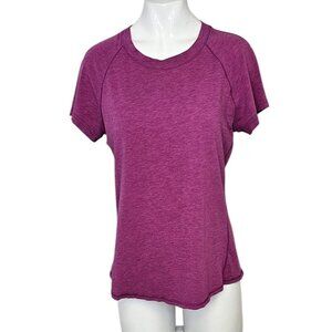 Lululemon Womens Short Sleeve Crew Neck Space Dye Heathered Top